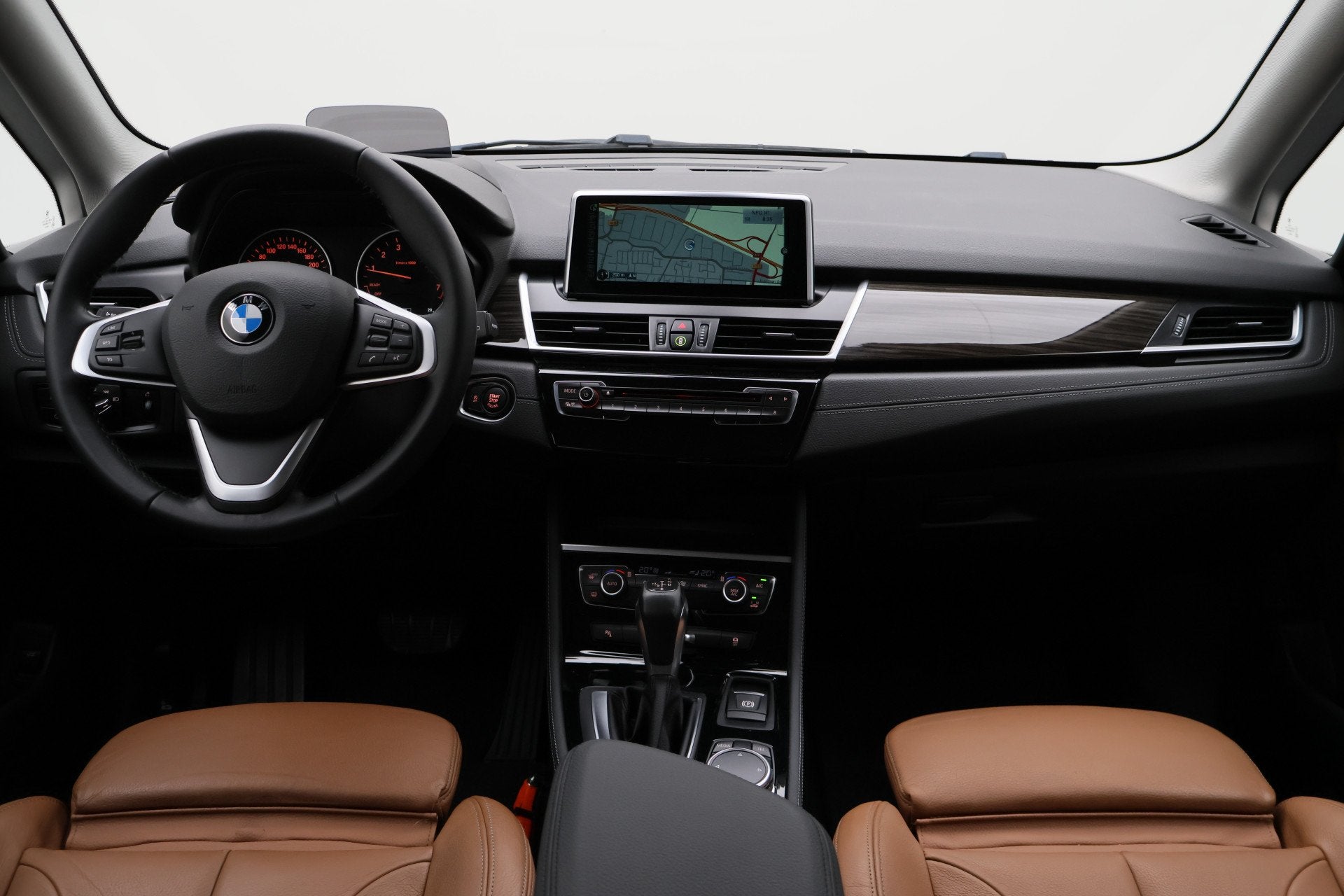BMW 2 Serie Active Tourer 220i Luxury Leer, Memory, LED, Cam, 1998 cc, 730 kg, Gebruikt, Euro 6