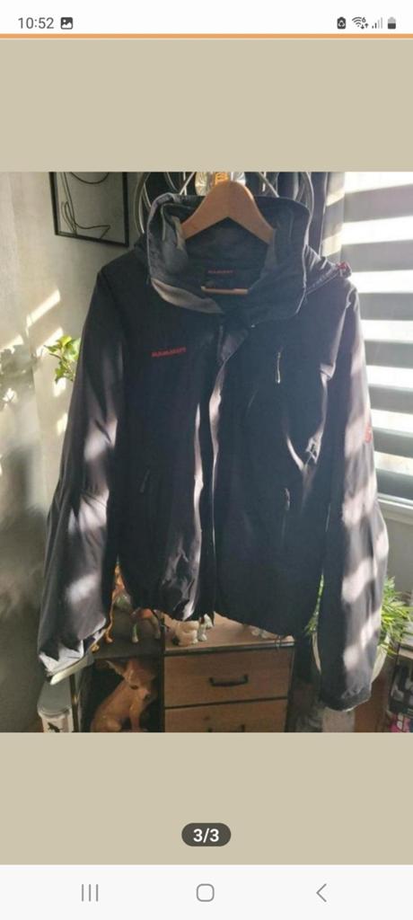 Mammut Outdoor Jas Maat L - Zwart/Grijs Gevoerd, Maat 52/54 (L), Zwart, Mammut, Ophalen of Verzenden
