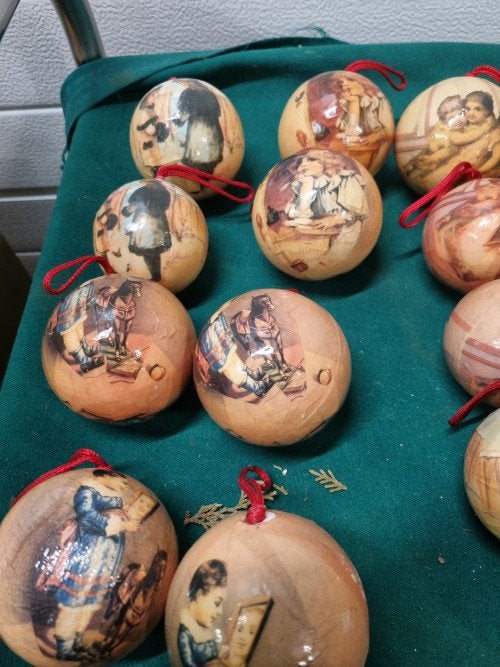 -	 Kerstballen nostalgisch papier, Ophalen of Verzenden, 'T Olde Gre-j, Info@toldegrej.nl, Endepoelstraat 20f Didam