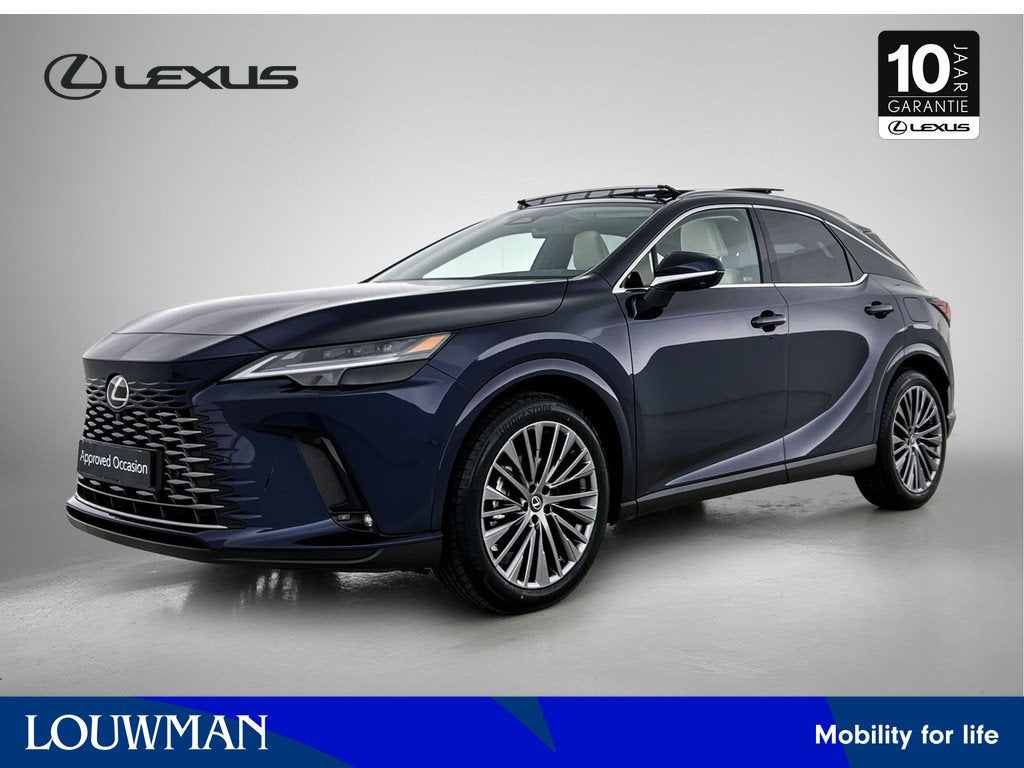 Lexus RX 450h+ Plug-in Hybrid President Line Mark Levinson |, Auto's, Lexus, Automaat, Adaptive Cruise Control, 4 cilinders, Blauw