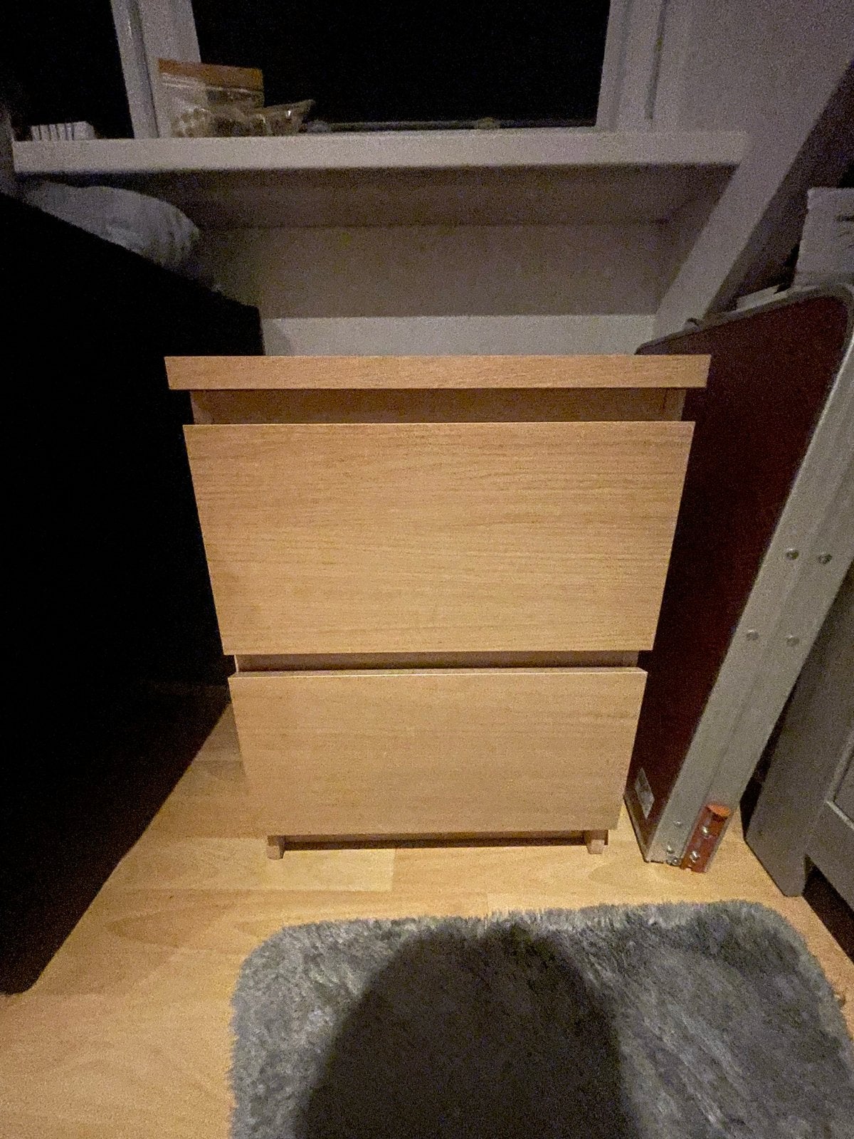 IKEA Ladekast met 2 lades - Eikenhout, Huis en Inrichting, Ophalen, Minder dan 50 cm, 1 of 2 laden, Eikenhout