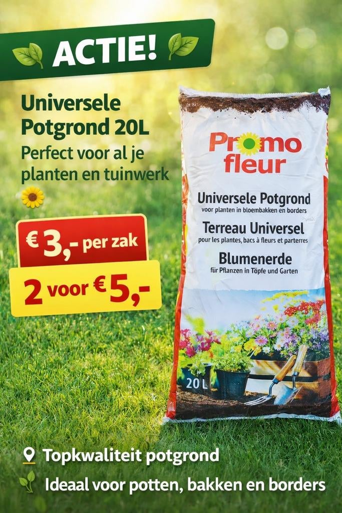 Universele Potgrond 20L - Perfect voor al je planten, Ophalen