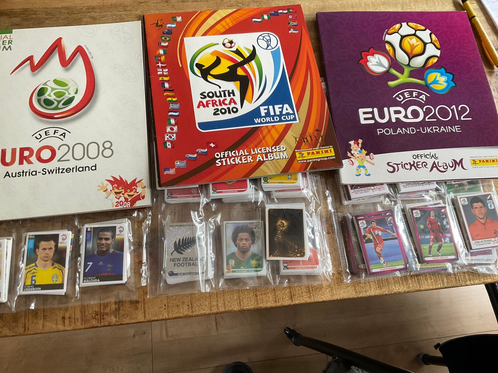 Panini ek 08 wk 10 ek12 leeg album met complete set plaatjes, Ophalen of Verzenden, Zo goed als nieuw, Buitenlandse clubs, Poster, Plaatje of Sticker
