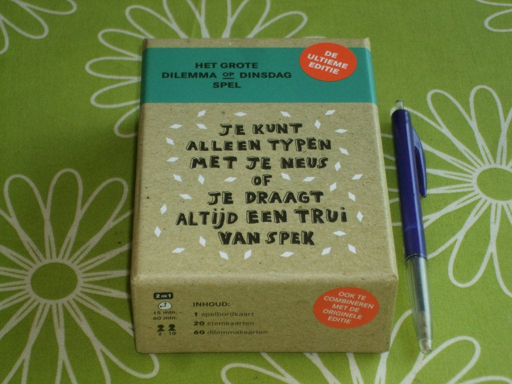 Het grote Dilemma op Dinsdag spel - de ultieme editie, Een of twee spelers, Ophalen of Verzenden, Zo goed als nieuw, BIS Publishers