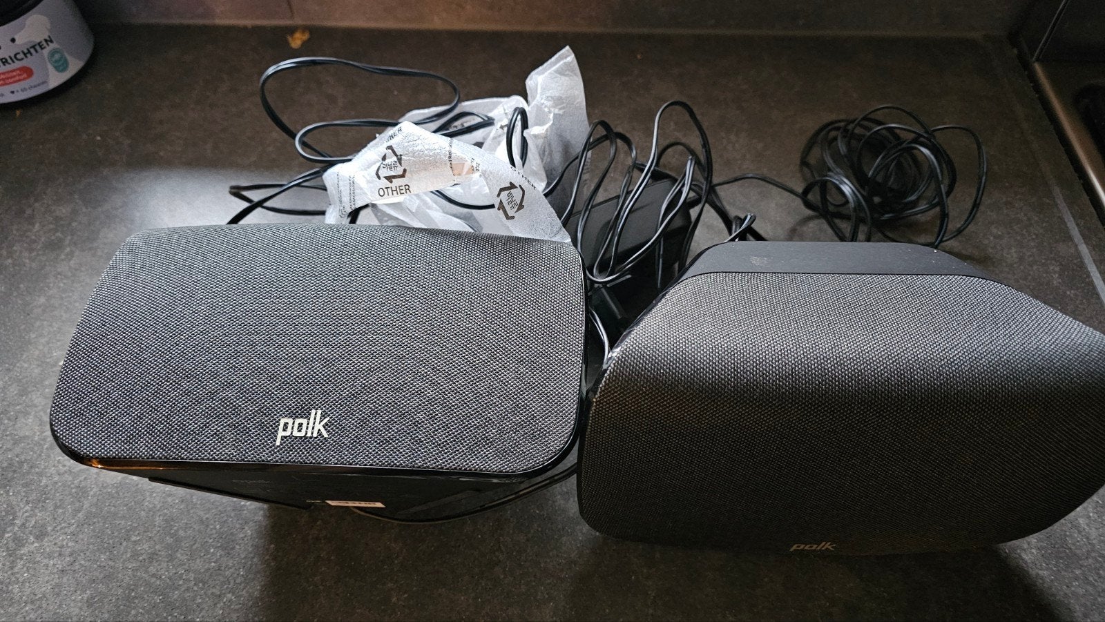 Polk Audio SR1 Luidsprekers, Audio, Tv en Foto, Overige merken, Inclusief kabels, Ophalen of Verzenden, Zo goed als nieuw