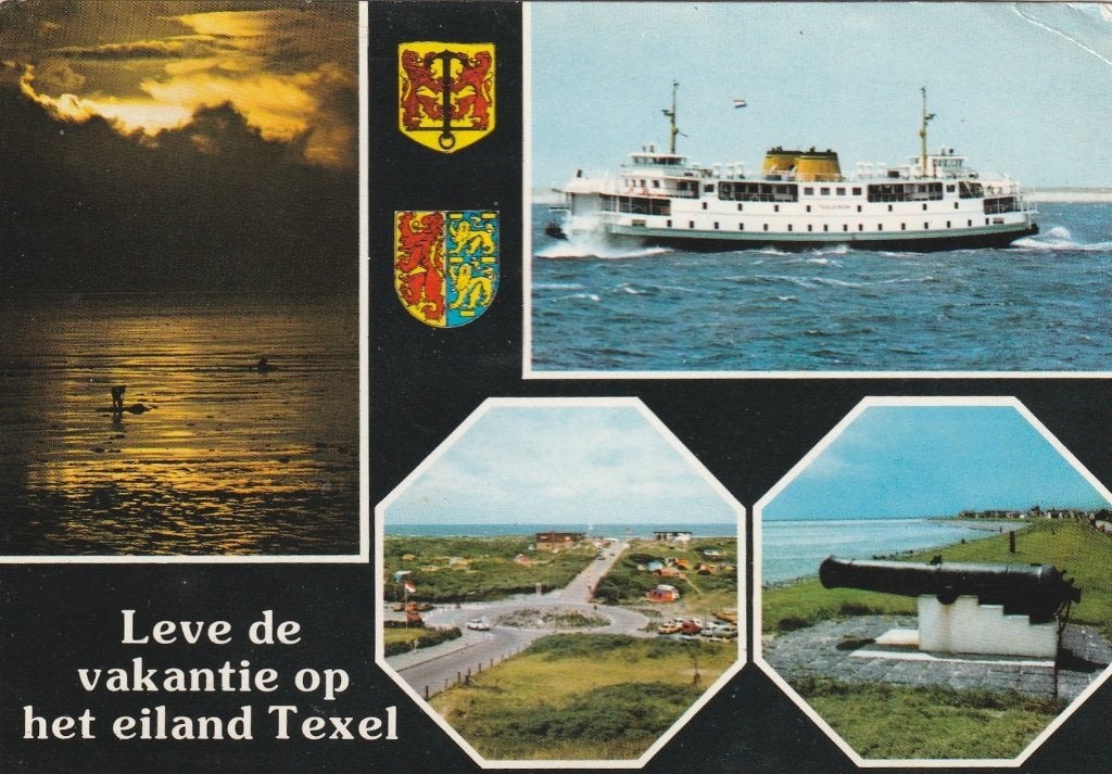 TEXEL Veerboot Panorama Kanon, Verzenden, 1960 tot 1980, Gelopen, Waddeneilanden