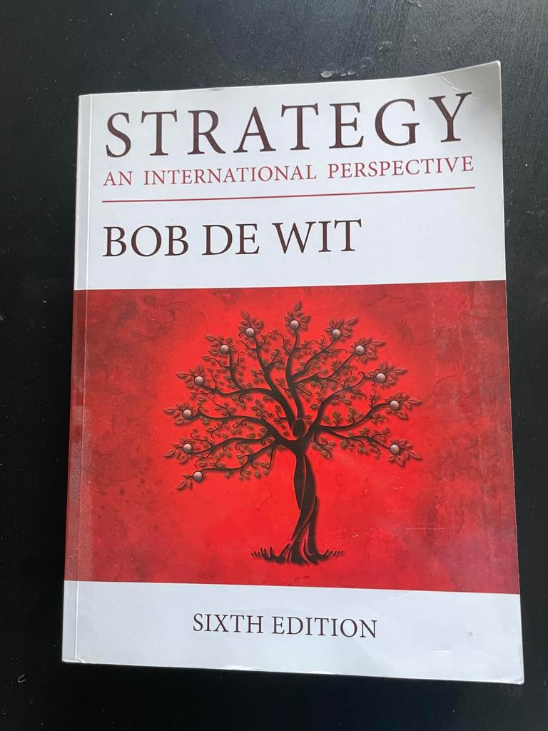 Strategy An International Perspective Bob de Wit, Boeken, Studieboeken en Cursussen, Ophalen of Verzenden, Gamma, Zo goed als nieuw