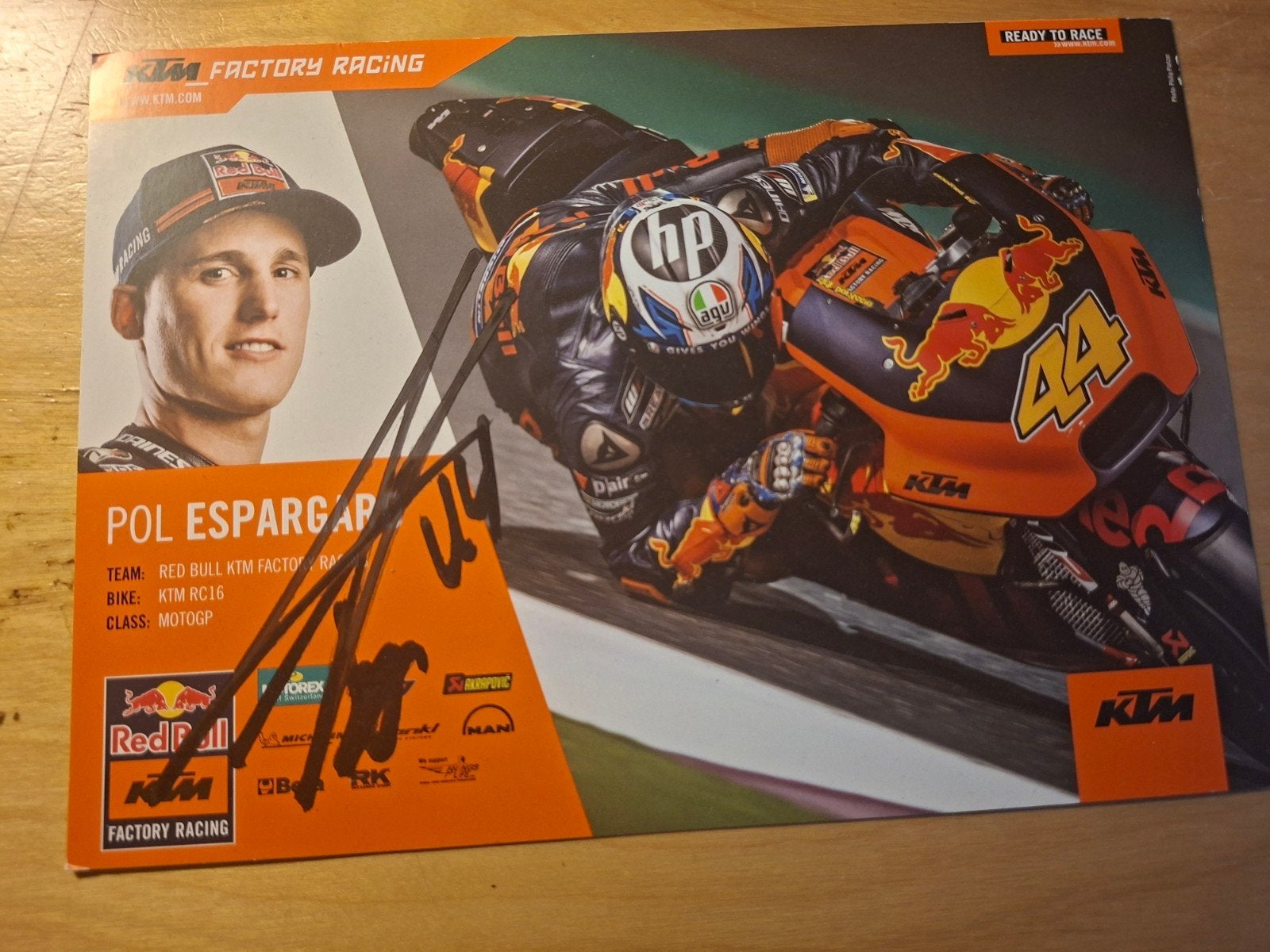 Pol Espargaro Gesigneerde foto. handtekening., Ophalen of Verzenden, Zo goed als nieuw, Motoren