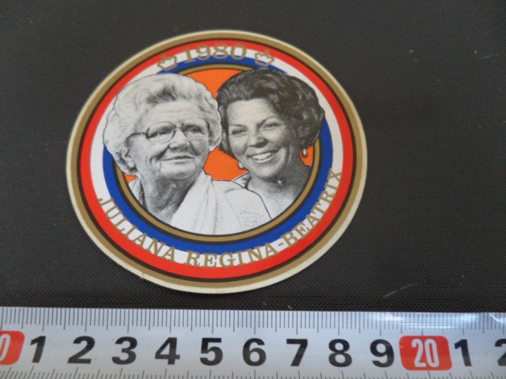 sticker 1980 Juliana Regina Beatrix, Verzamelen, Ophalen, Zo goed als nieuw
