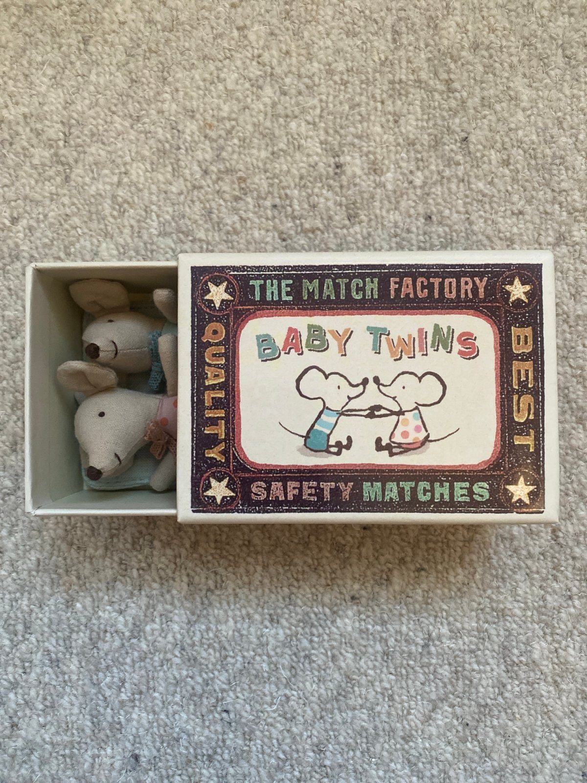 Maileg Baby Muisjes Twins in luciferdoosje - Nieuw, Kinderen en Baby's, Met doos, Muis, Overige merken, Nieuw