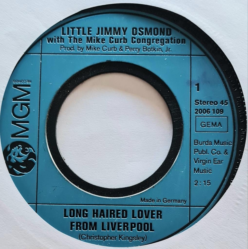 LITTLE JIMMY OSMOND - LONG HAIRED LOVER FROM LIVERPOOL, Ophalen of Verzenden, Gebruikt