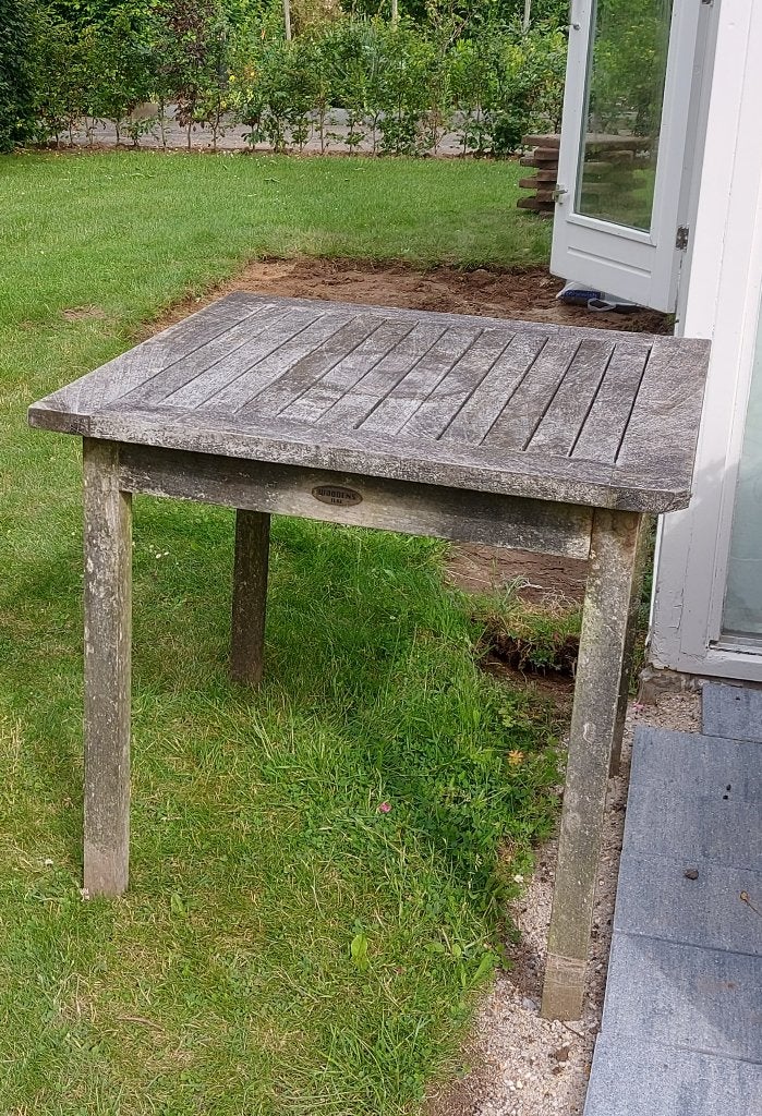 Gratis 2 tuintafels, om op te knappen of voor te stoken., Tuin en Terras, Tuintafels, Ophalen, Gebruikt, Rechthoekig, Hout