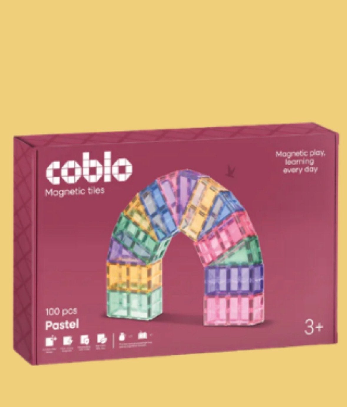 Coblo Magnetische Tegels - 100 Stuks Pastel, Ophalen of Verzenden, Nieuw, Overige merken