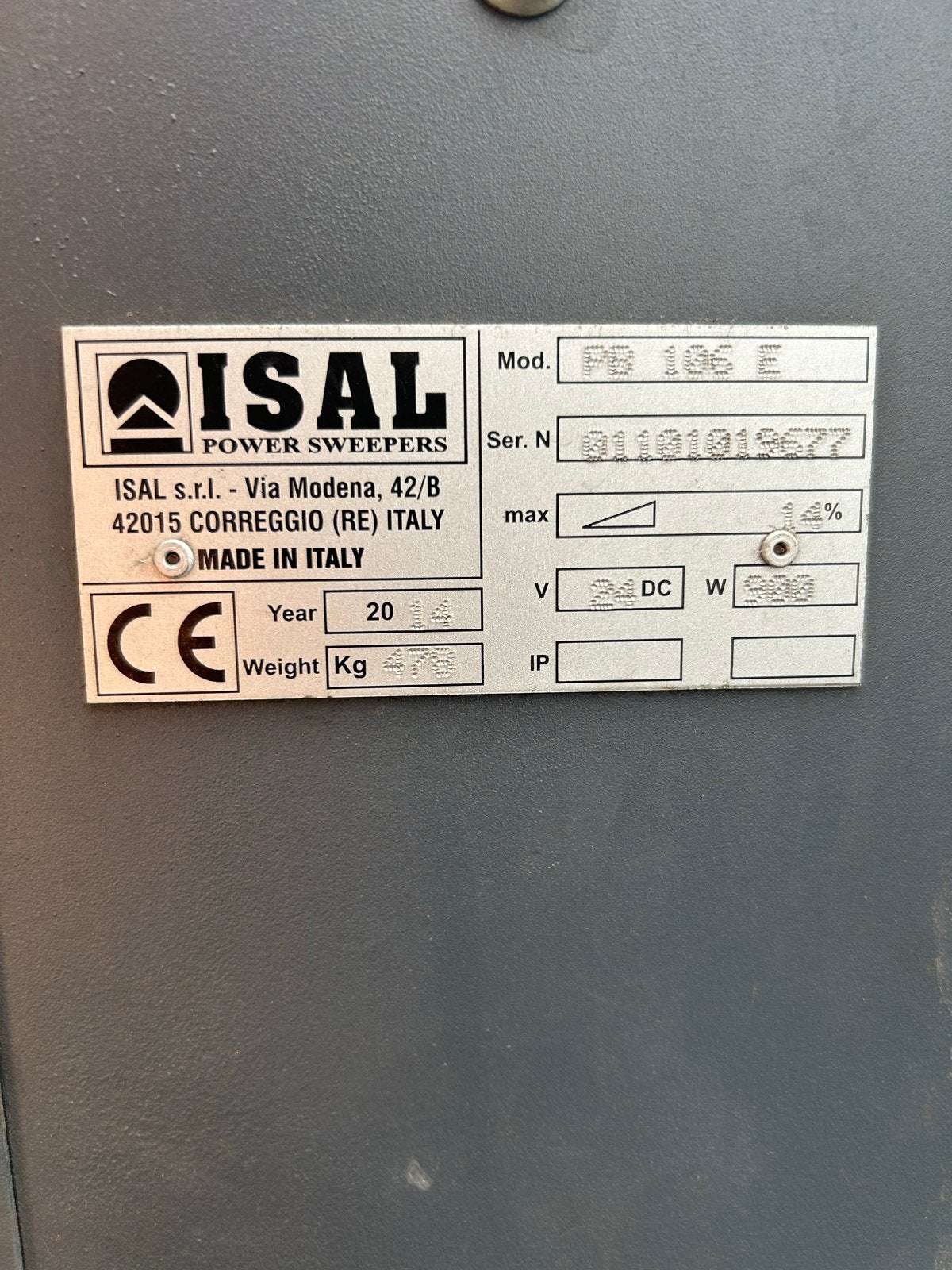 ISAL PB106E Zit Veegmachine - Elektrisch, 2014, Tuin en Terras, Veegmachines, Ophalen, Gebruikt