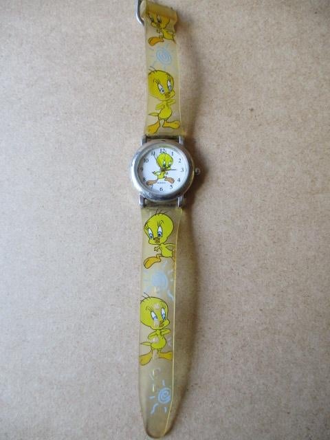 adv10487 tweety horloge, Verzamelen, Stripfiguren, Ophalen, Looney Tunes, Gebruikt, Overige typen