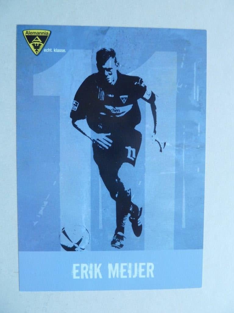 Spelerskaart. Erik.Meijer. Alemannia Aachen, Ophalen of Verzenden, Zo goed als nieuw, Buitenlandse clubs, Spelerskaart