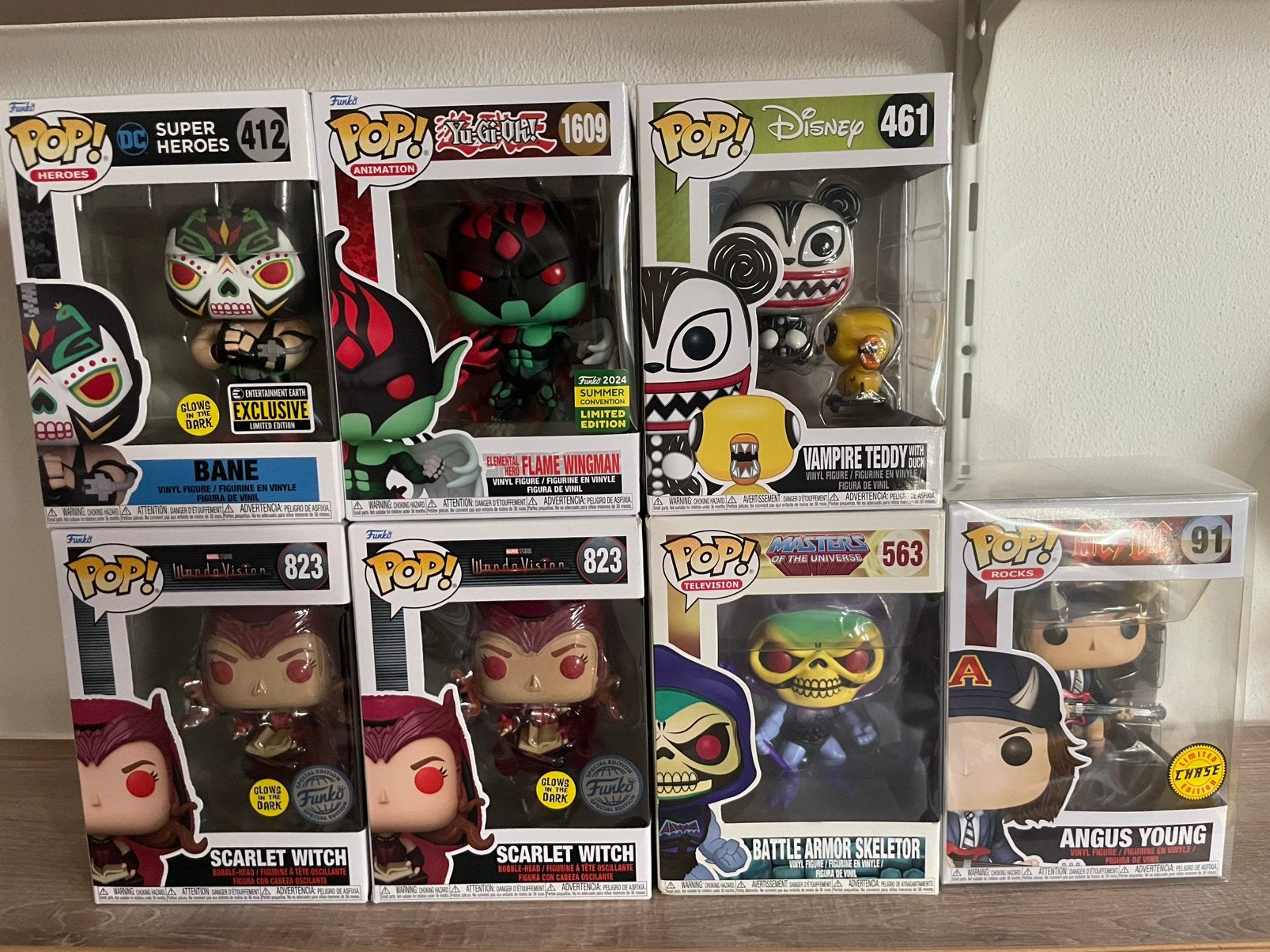 Funko pops..ac/dc, skeletor, vision, bane …, Ophalen of Verzenden, Zo goed als nieuw