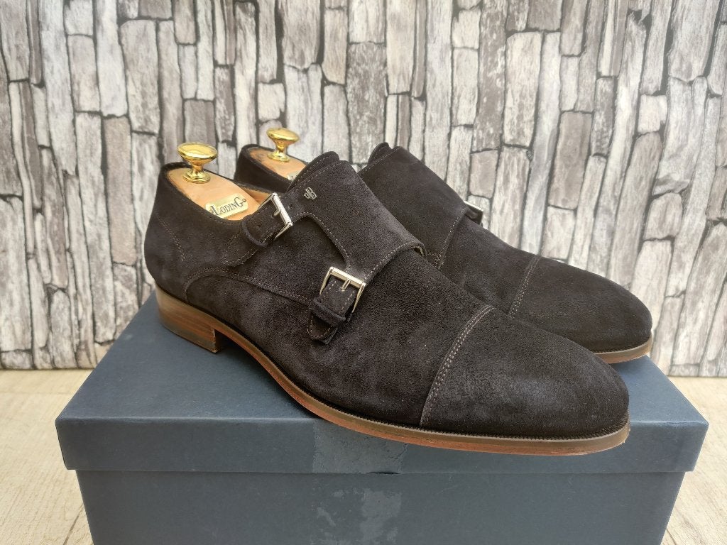 Van Bommel Suede Double monk herenschoenen - Mt 42, Kleding | Heren, Schoenen, Van Bommel, Verzenden, Blauw, Gespschoenen