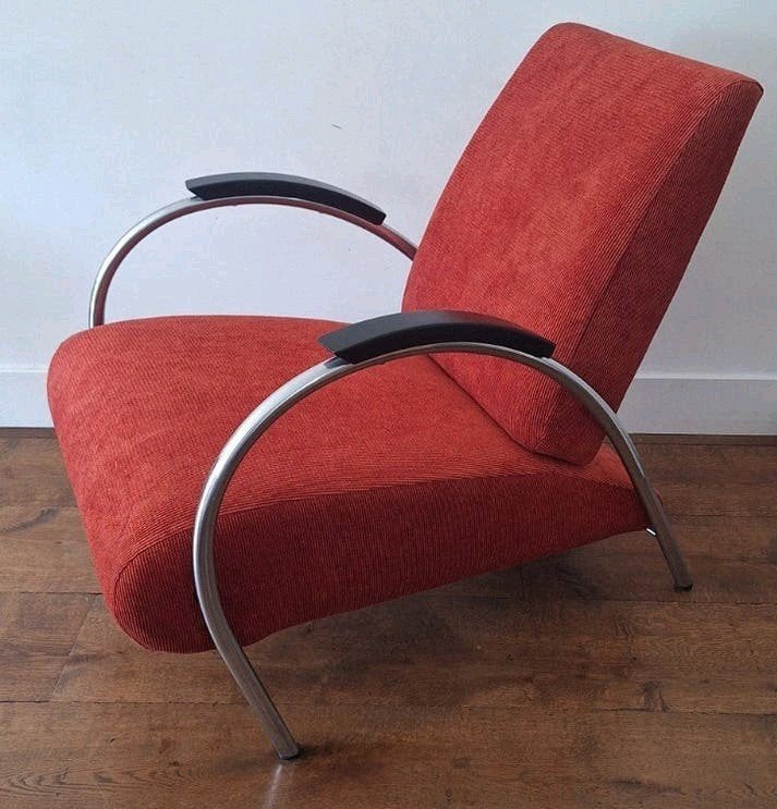 gelderland fauteuil 5770 design jan des bouvrie als nieuw, 75 tot 100 cm, Ophalen of Verzenden, Zo goed als nieuw, Dutch design, modern, chromen frame