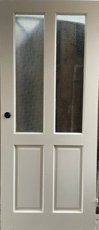 Gezocht Opdekduur brede 78cm linksdraaiend, Ophalen, Minder dan 80 cm, Binnendeur, Glas