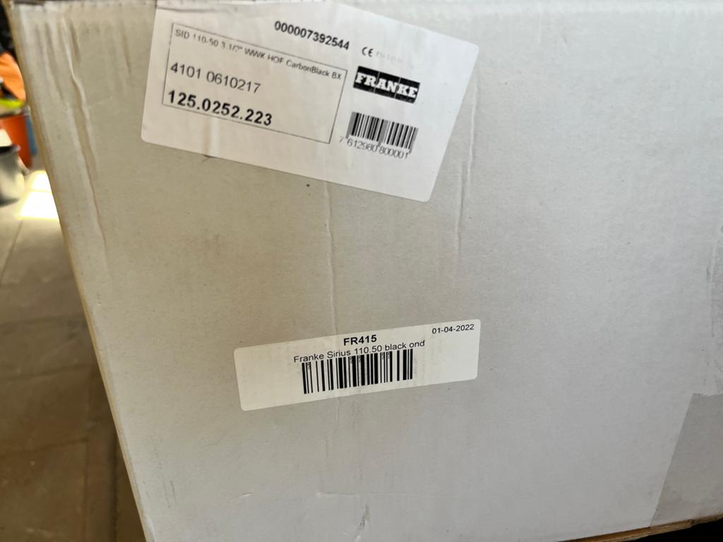 Franke Sirius SID 110-50 Zwarte Gootsteen Wasbak, Overige typen, Nieuw, Ophalen of Verzenden, Zwart