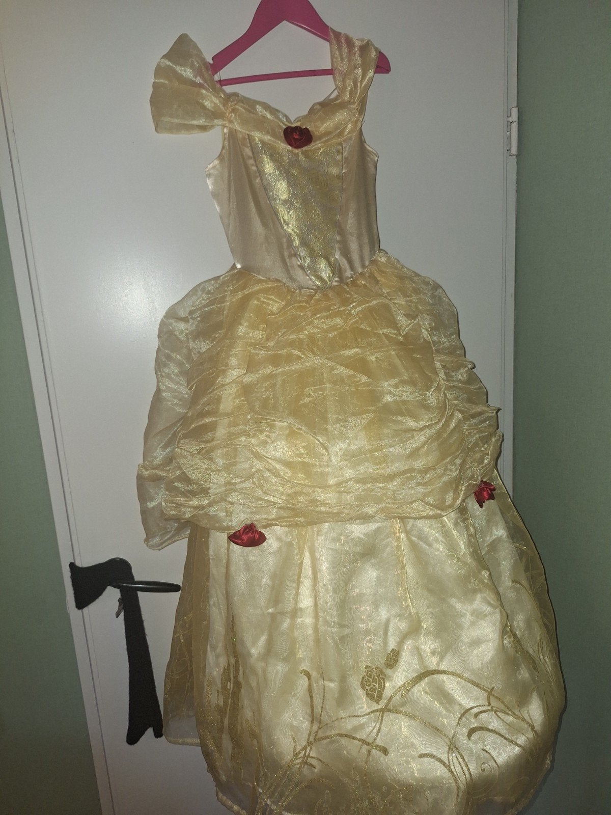 Originele Disney Belle jurk - Maat 140, Disney, Gebruikt, Meisje, Ophalen of Verzenden