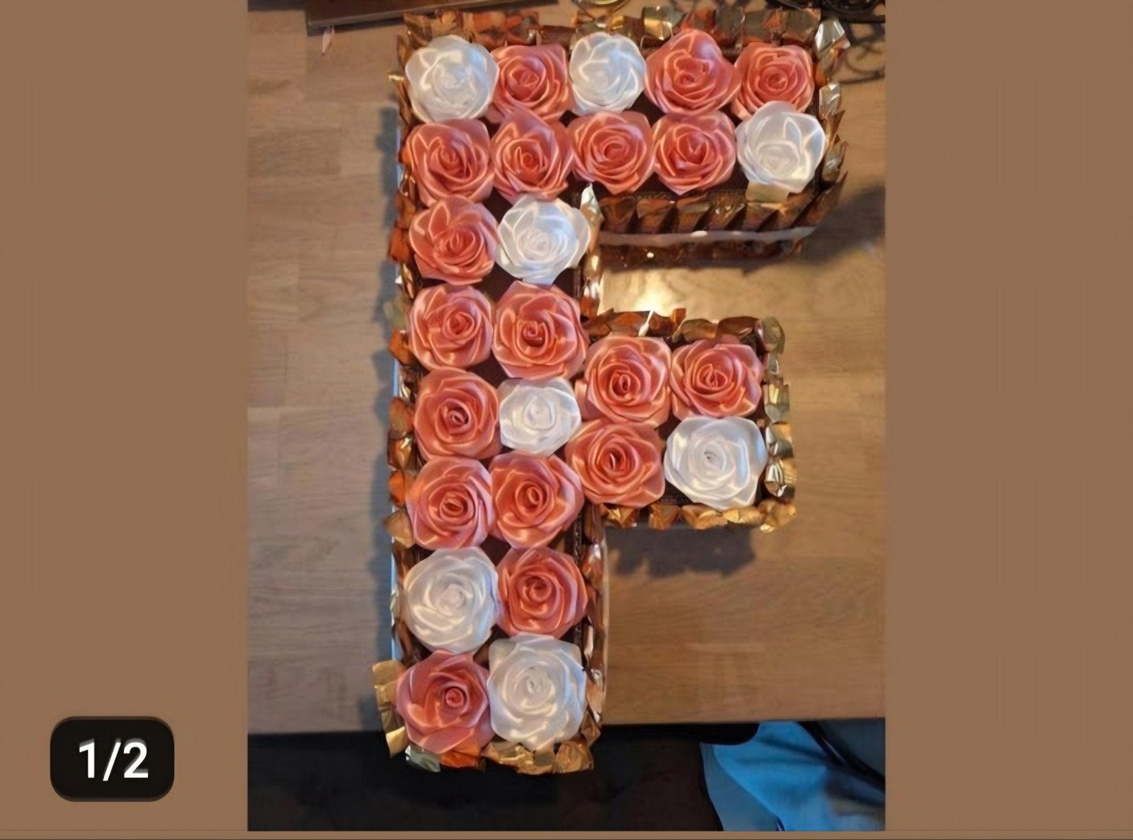 Gepersonaliseerde rozenletters en -figuren, Handgemaakt, Nieuw, Meerkleurig, Overige materialen