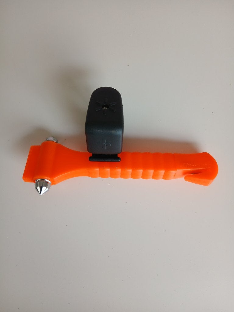 Lifehammer oranje met houder, Ophalen of Verzenden, Zo goed als nieuw