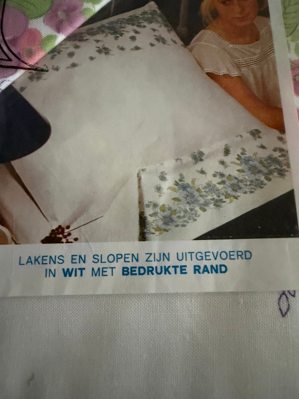 Geboduurde lakens, Wit, Katoen, Tweepersoons, Ophalen of Verzenden