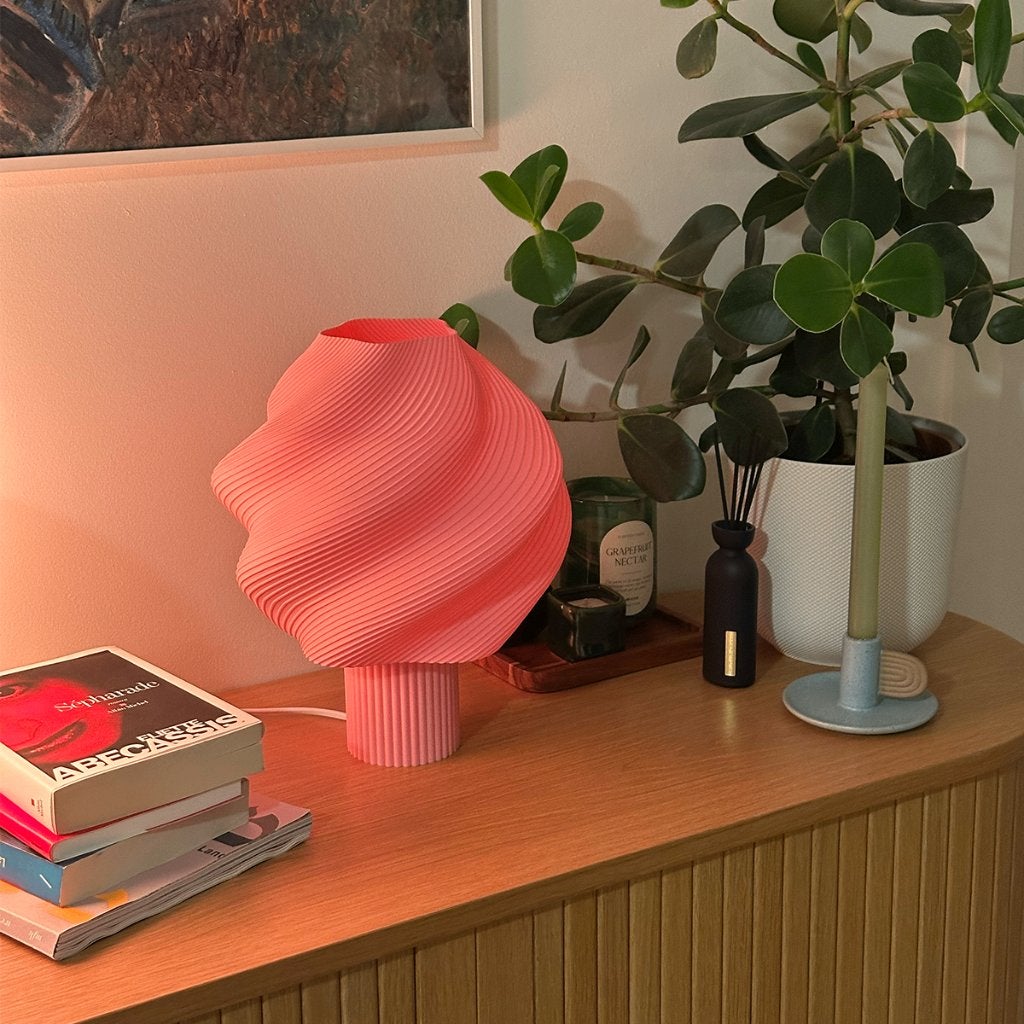 Magda Tafellamp Totally Pink - 3D Geprint Biopolymeer, Natuurlijk materiaal, Overige merken, 28 cm, Nieuw