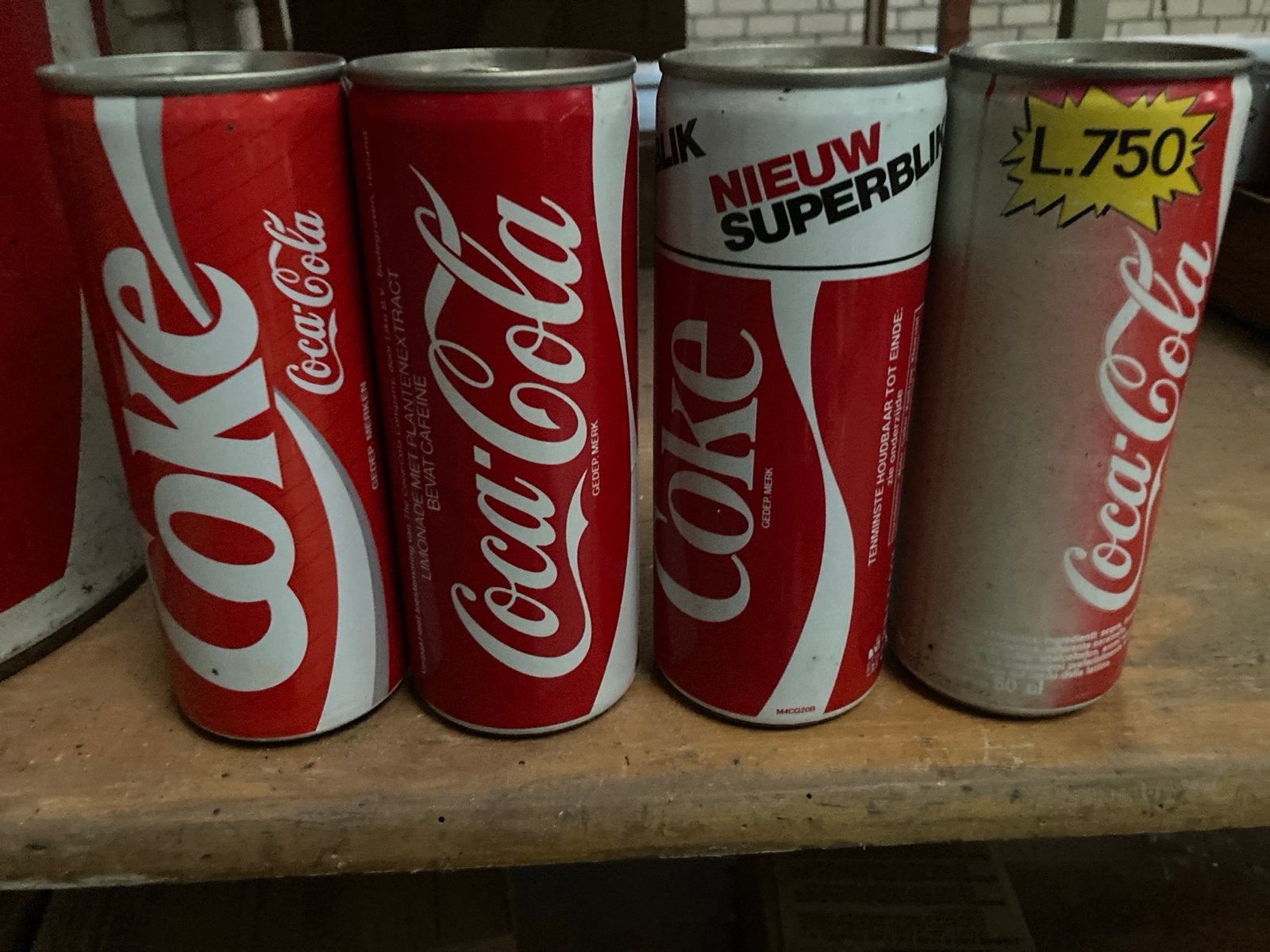 Diverse lege Coca-Cola blikjes - verzamelobjecten, Ophalen, Gebruikt