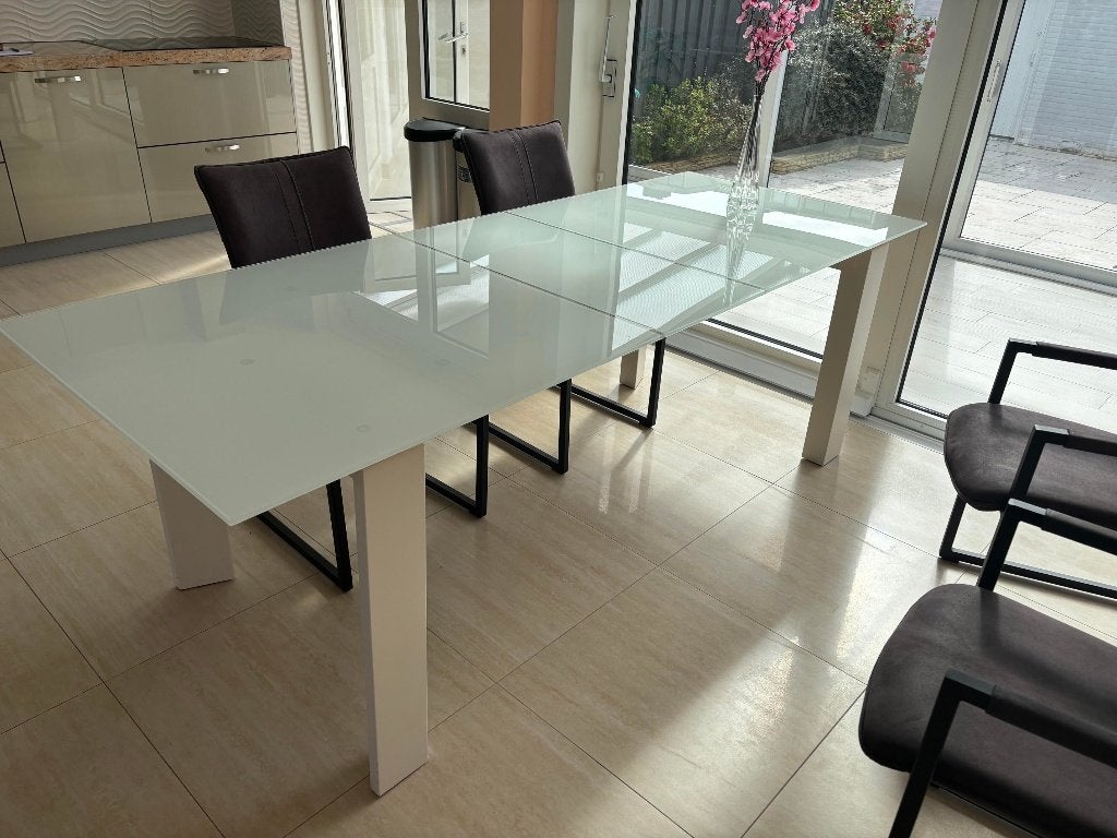 Moderne Eettafel, Huis en Inrichting, Tafels | Eettafels, Ophalen, Gebruikt, 200 cm of meer, 50 tot 100 cm