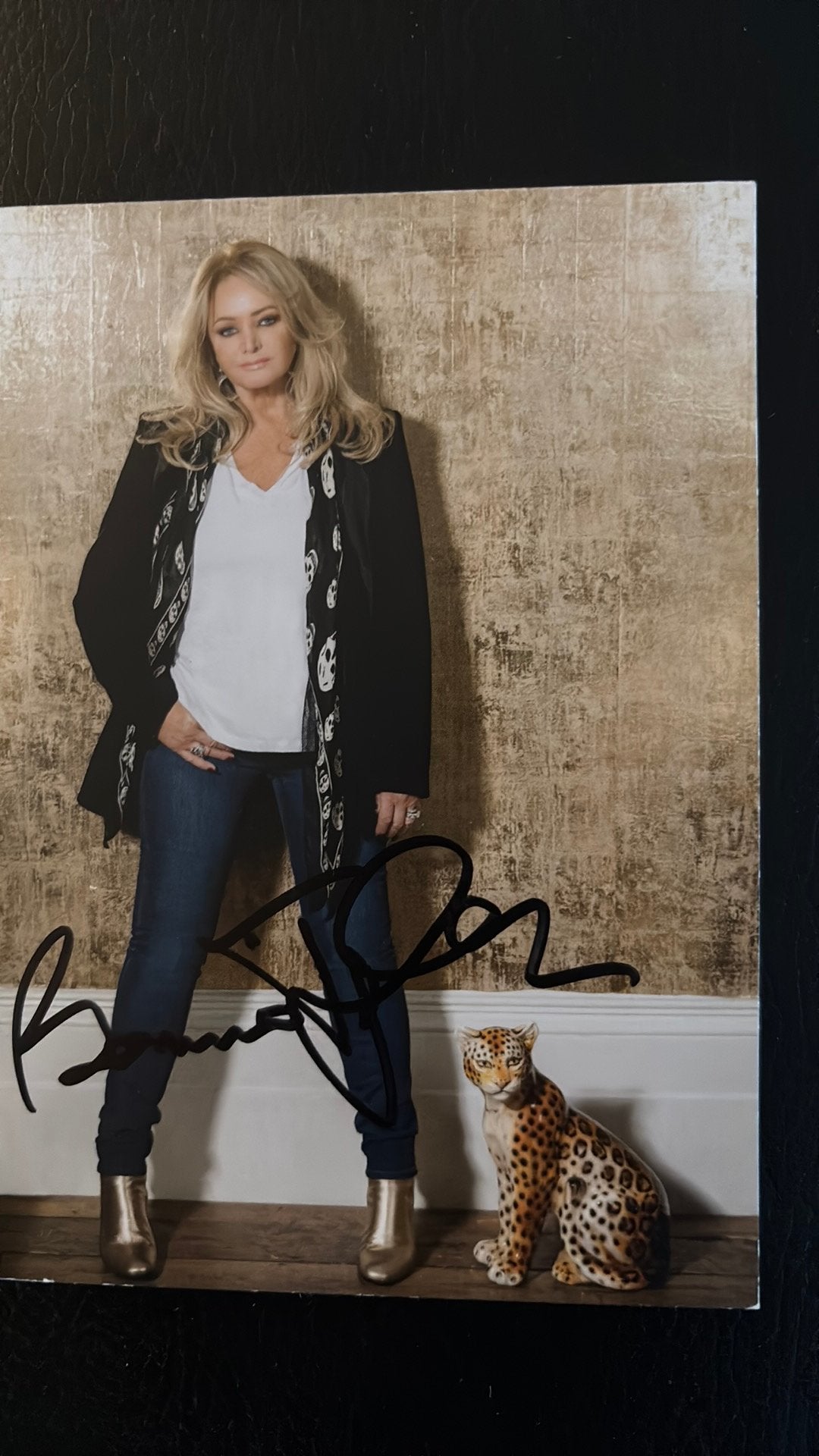 BONNIE TYLER Originele fankaart met echte handtekening, Verzenden, 1980 tot heden, Ongelopen, Sterren en Beroemdheden