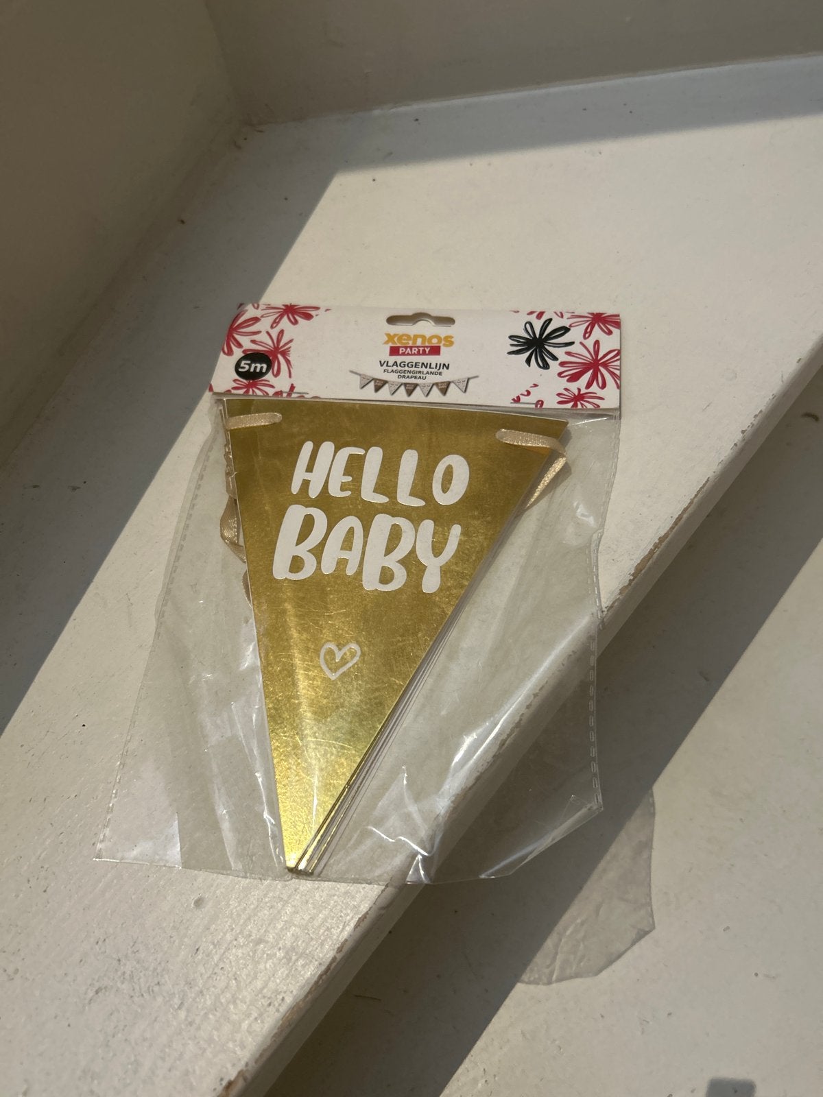 Hello Baby Slinger - Nieuw! Feestelijke Vlaggenlijn, Ophalen of Verzenden, Nieuw, Versiering, Geboorte of Huwelijk