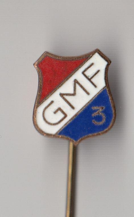 GMF Gezamelijke Militaire Fondsen emaille speldje, Niet vindbaar, Niet vindbaar, Nederland, Embleem of Badge