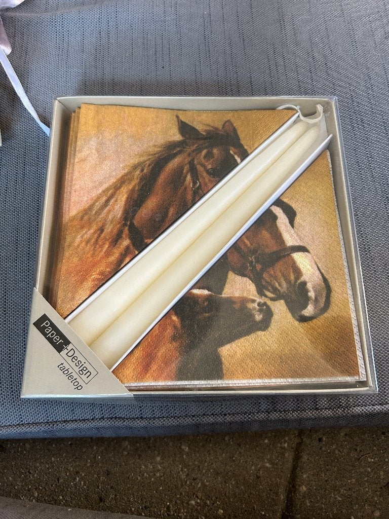 paardenservet met kaarsen, Ophalen of Verzenden, Nieuw