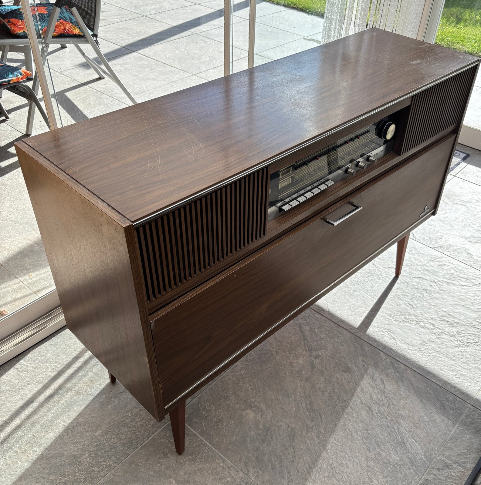 Vintage Grundig Stereo-Konzertschrank Mandello 4, Ophalen, Gebruikt, Platenspeler, Overige merken