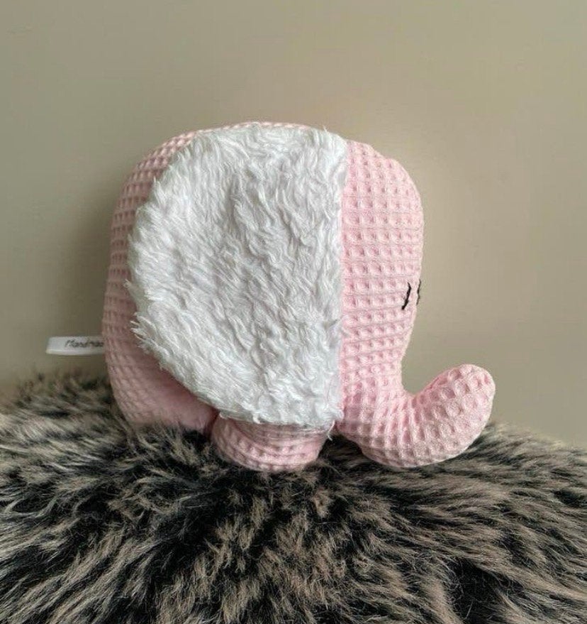 Olifant wafel roze. Met knisper oren. 23 cm, Verzenden, Nieuw, Olifant