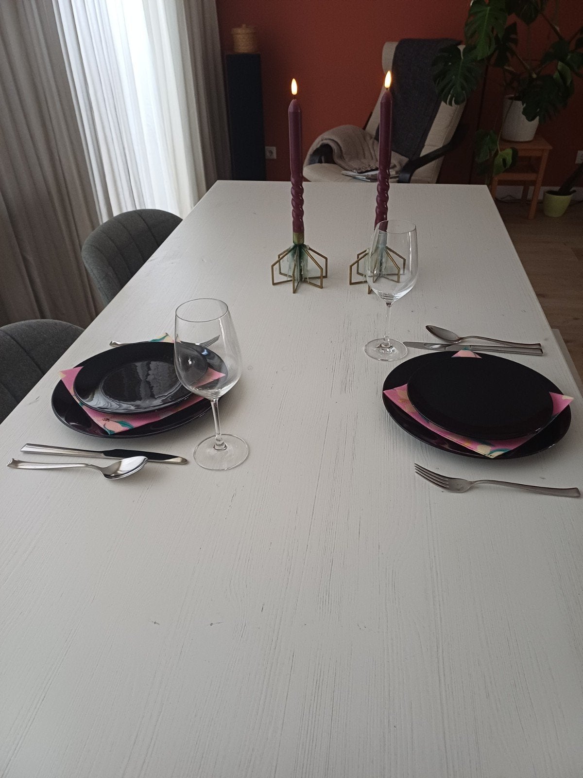 Witte eettafel Zuiver 180x85 cm met houtnerven, Ophalen, Gebruikt, 50 tot 100 cm, 150 tot 200 cm