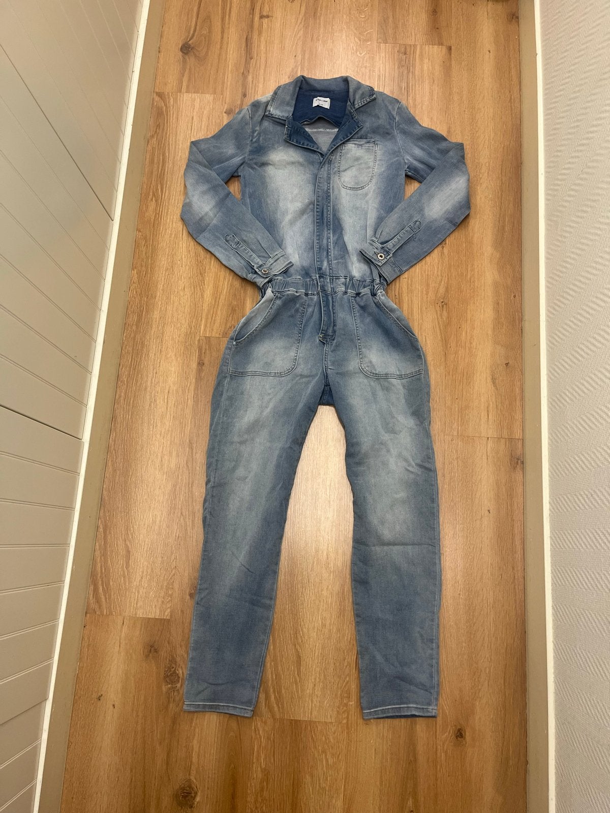 PLACE du JOUR spijker jumpsuit maat S/36, Ophalen of Verzenden, Zo goed als nieuw, Maat 36 (S), Blauw