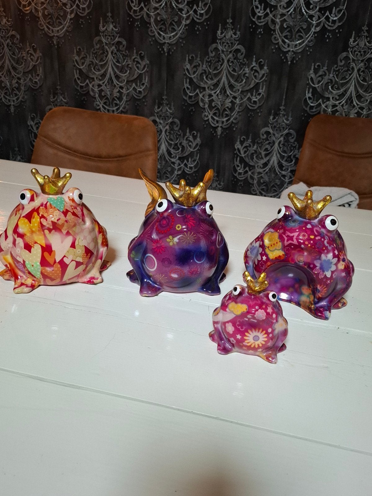 Pomme pidou Spaarpotten Kikkers - Set van 4, Verzamelen, Ophalen of Verzenden, Zo goed als nieuw, Steen, Aardewerk of Keramiek