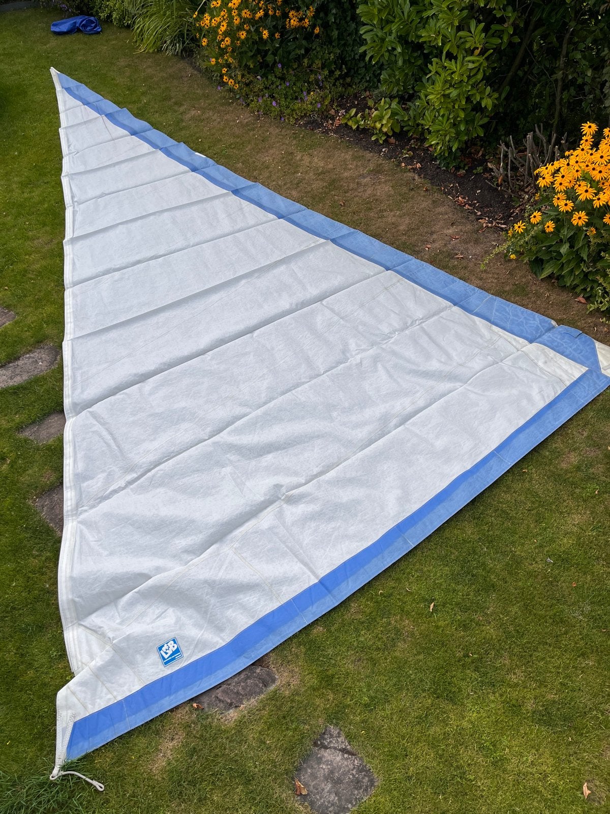 Fok voor zeilboot ook te gebruiken als Tarp, Ophalen, Gebruikt, Tuigage en Masten