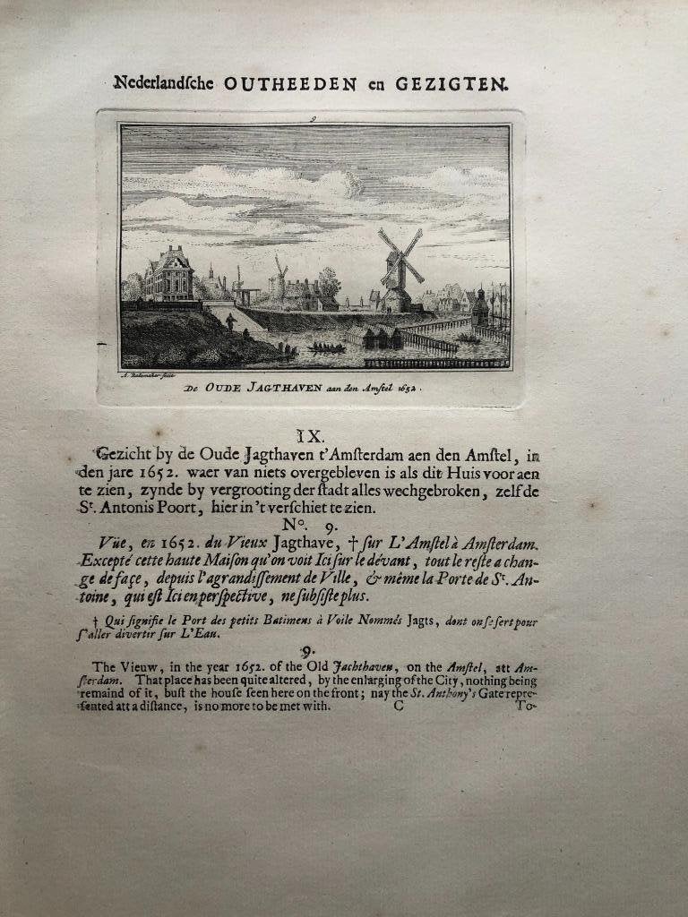 009 / Amsterdam Oude Jachthaven aan de Amstel 1725, Ophalen of Verzenden