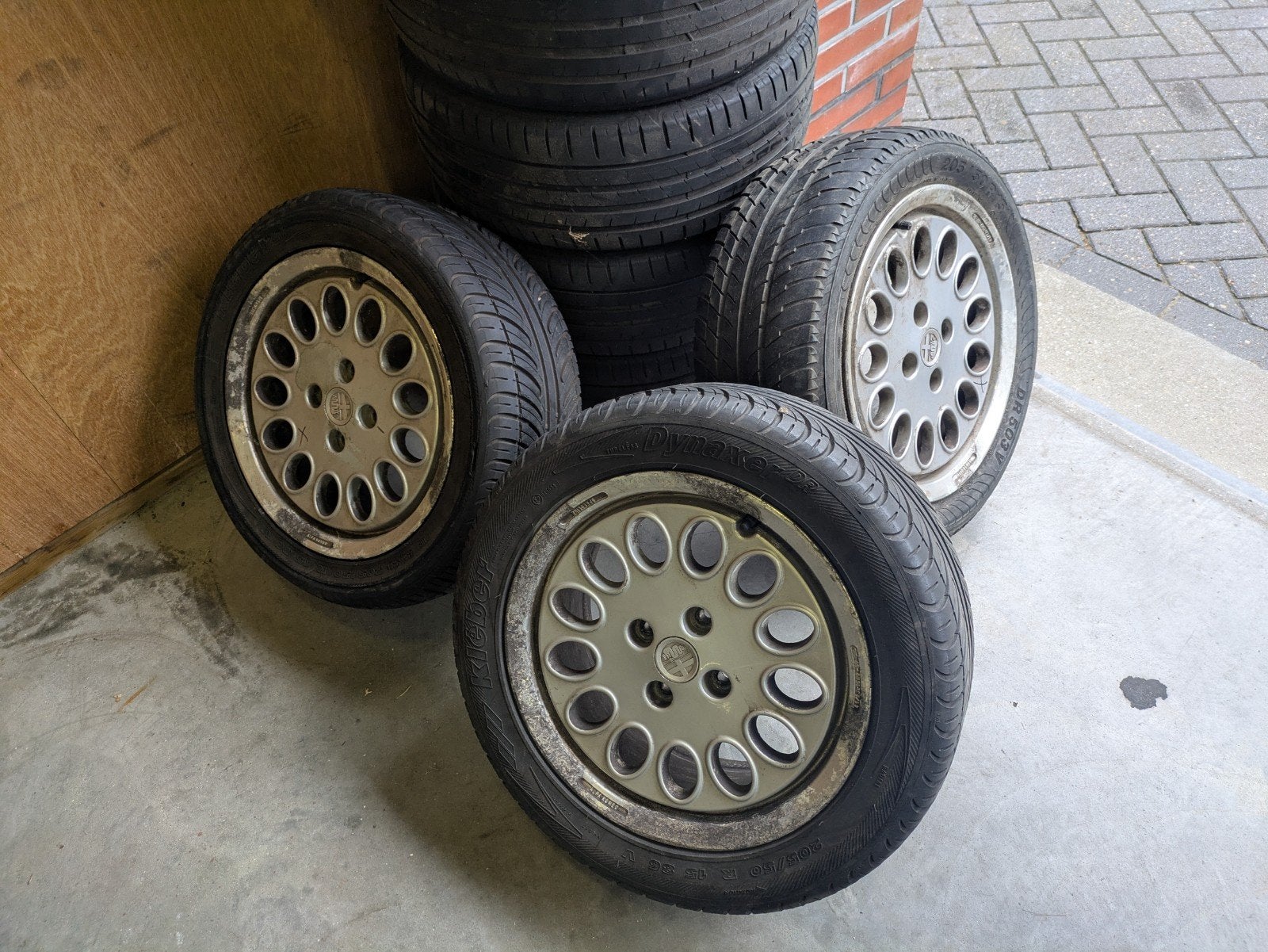 3    Alfa Romeo 15 inch speedline velgen, Ophalen, Gebruikt
