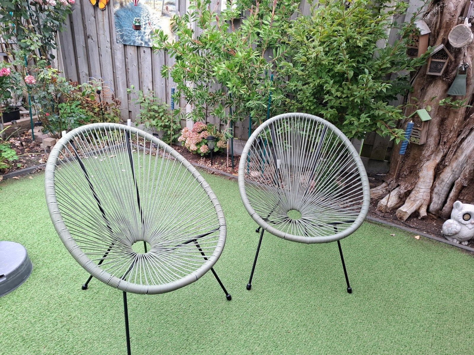 2x Tuinstoelen Acapulco stijl - Groen, Ophalen, Gebruikt, Kunststof