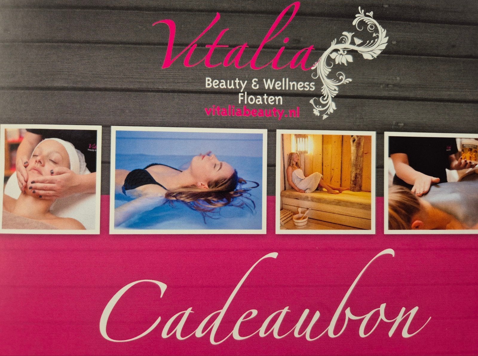 Waardebon €125 Vitalia Beauty & Wellness Floater Westerbork, Tickets en Kaartjes, Eén persoon, Cadeaubon, Spa of Sauna