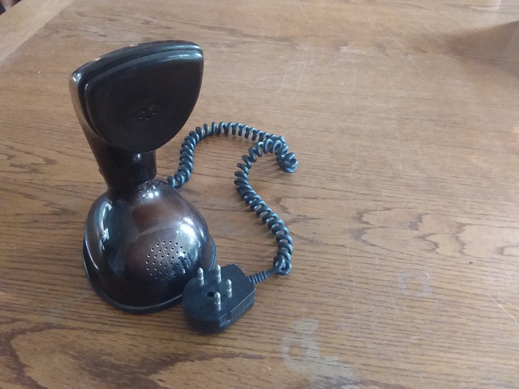 Antieke bruine bakelieten telefoon l.m. Erikson uit Zweden., Antiek en Kunst, Ophalen