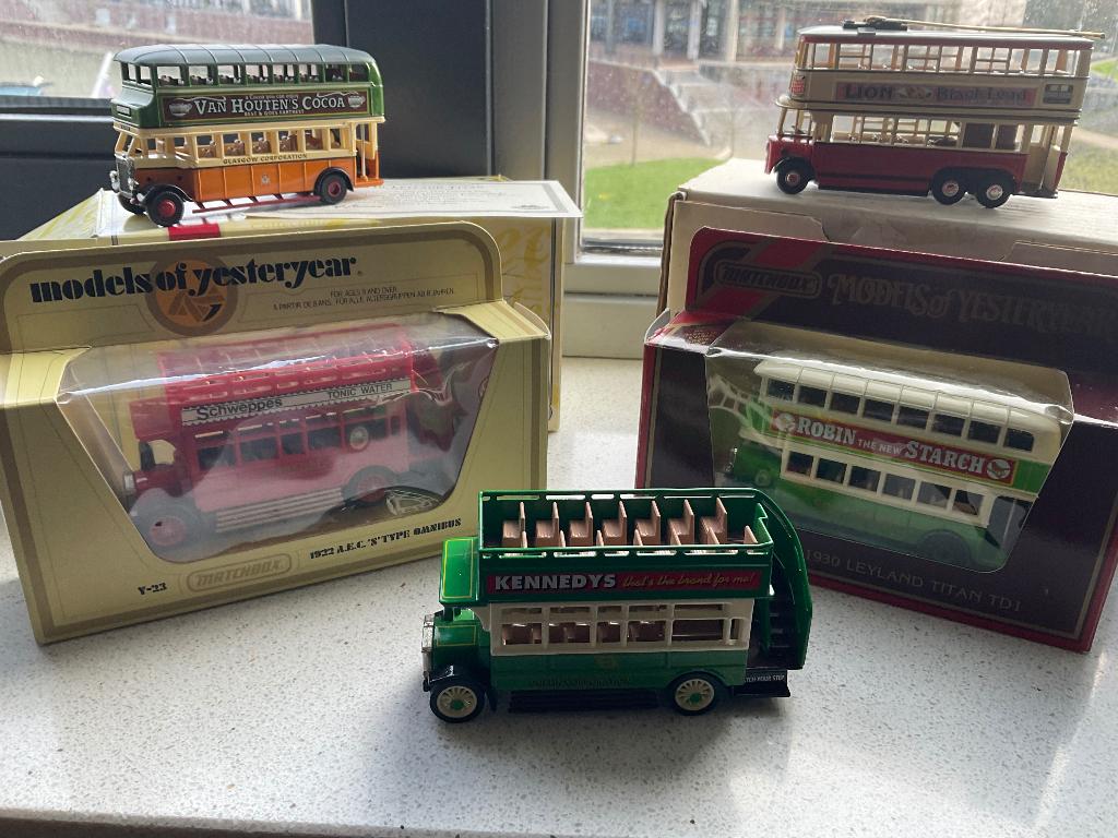 Matchbox Bussen en Tram, uit lang vervlogen tijden, Ophalen of Verzenden, Zo goed als nieuw, Bus of Vrachtwagen, Matchbox