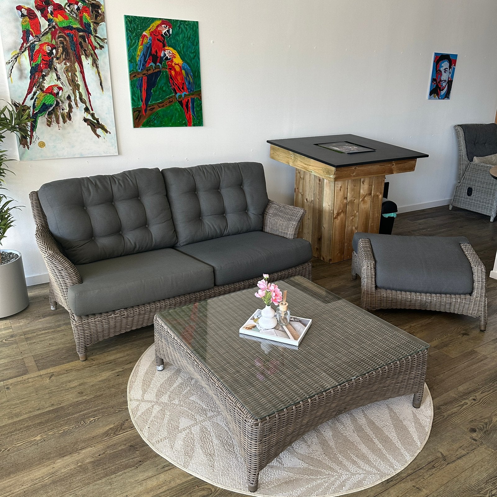 4 Seasons Outdoor (4SO) Loungeset / Tuinset wicker TWV €3500, Verzenden, ., Wicker, .