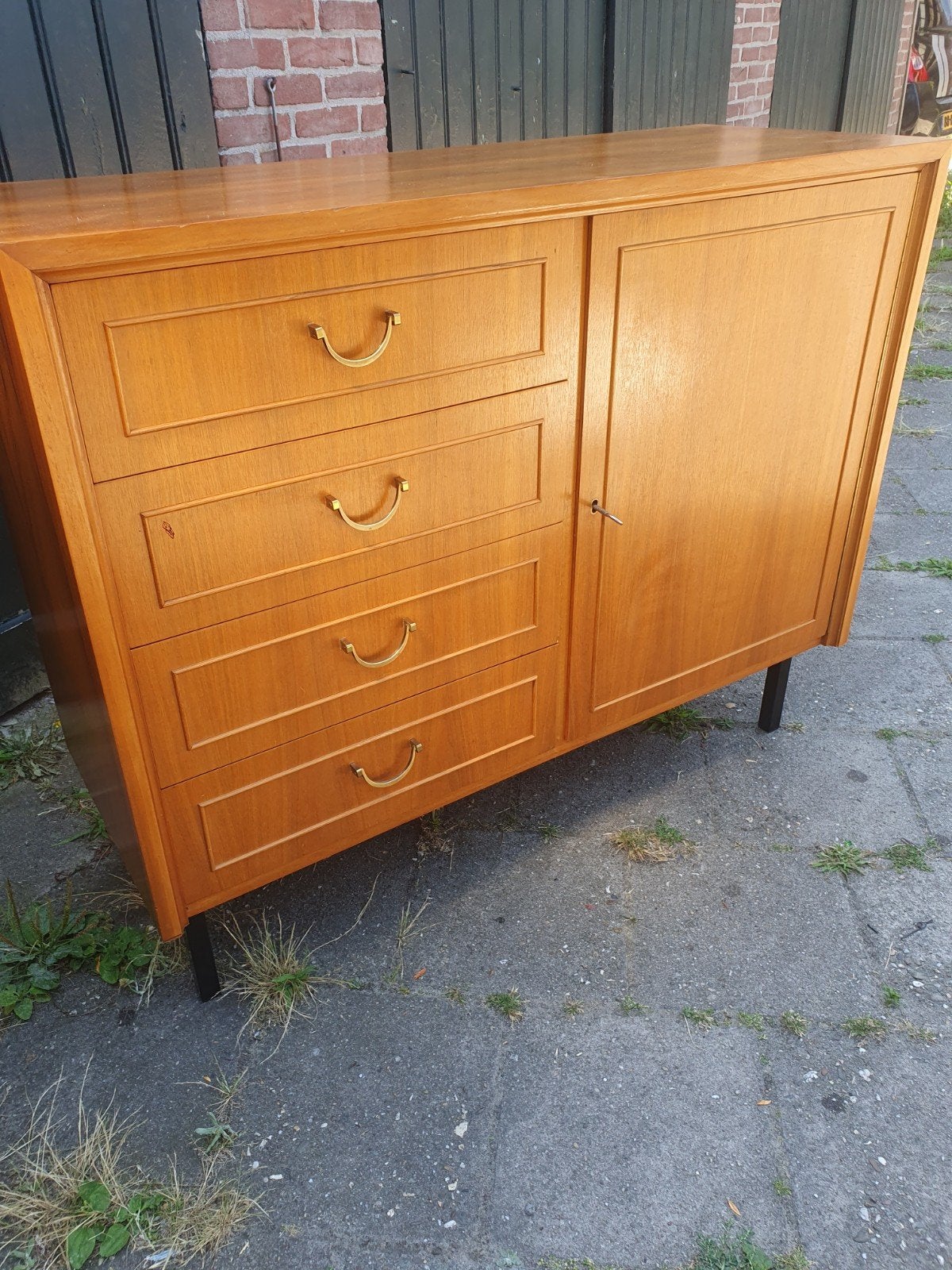 Vintage ladenkastje, Ophalen, Gebruikt, Sixties, Teakhout